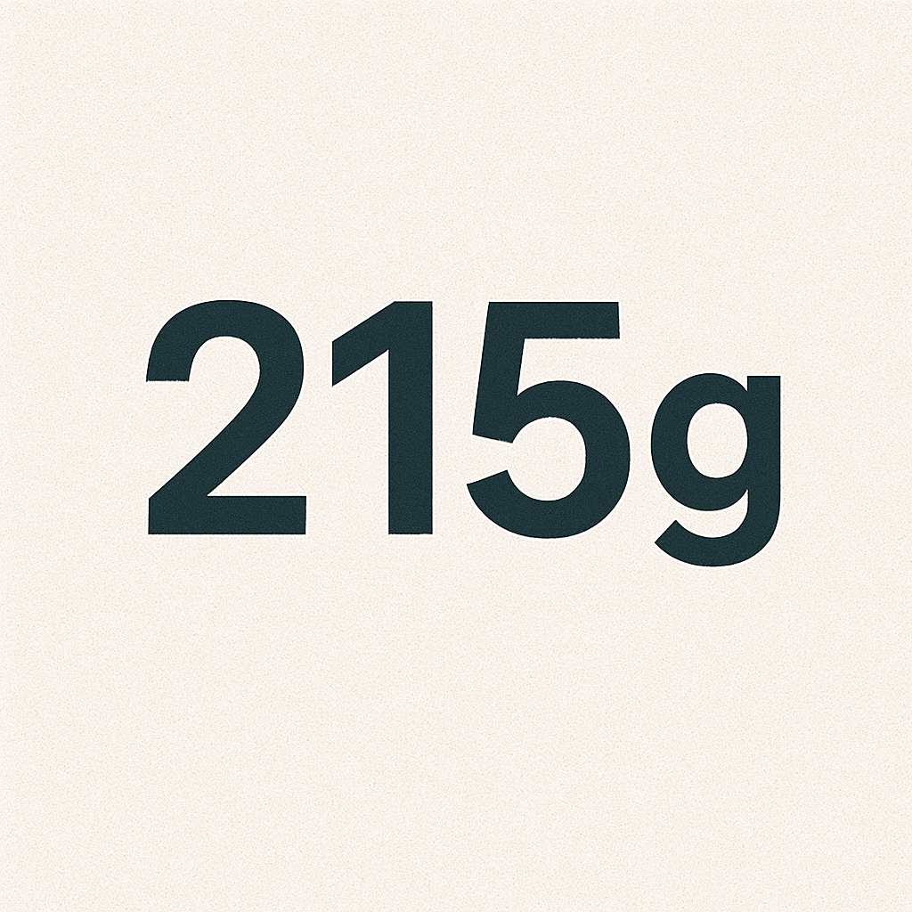 215 grammes